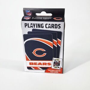 Chicago Bears NFL Playing Cards Standard Deck MasterPieces Custom Face Cards New